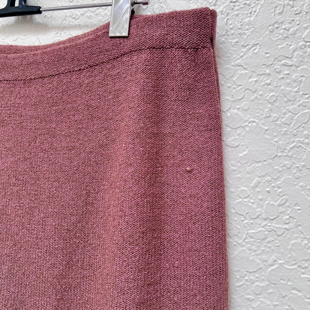 VTG Aya Bendat Cardigan Skirt Set M Wool Rayon Geometric Colorblock Button - Picture 8 of 9